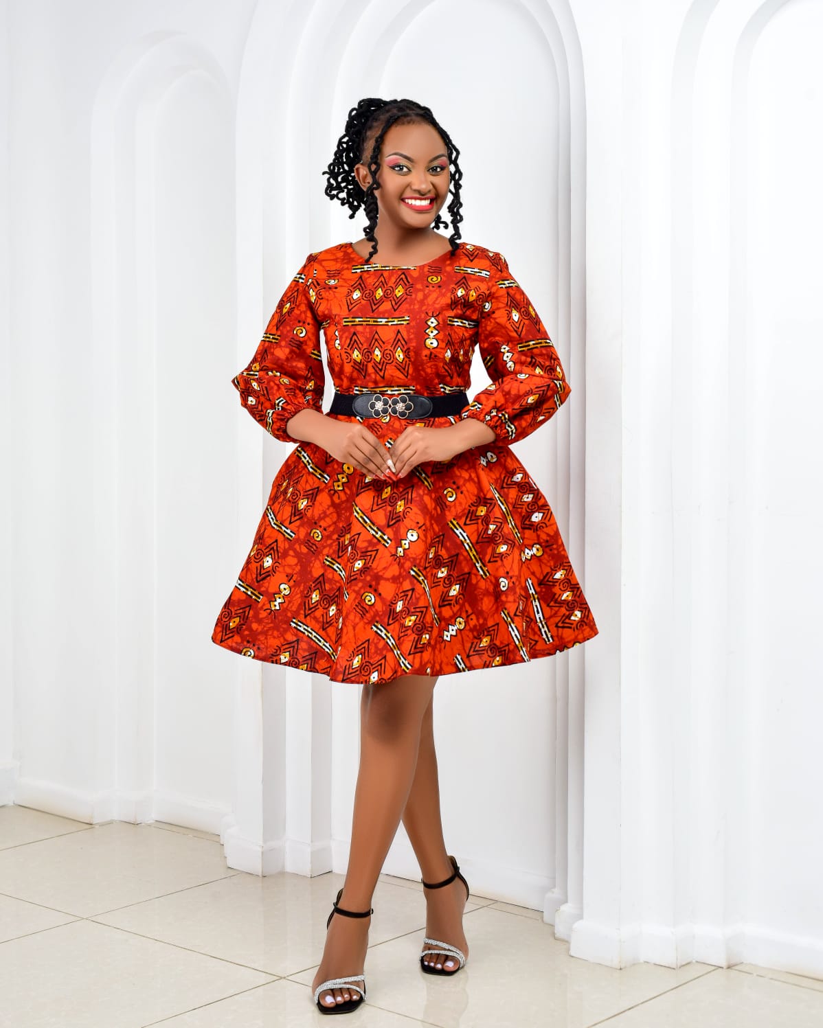 Ankara Skater Dresses (Sleeved)