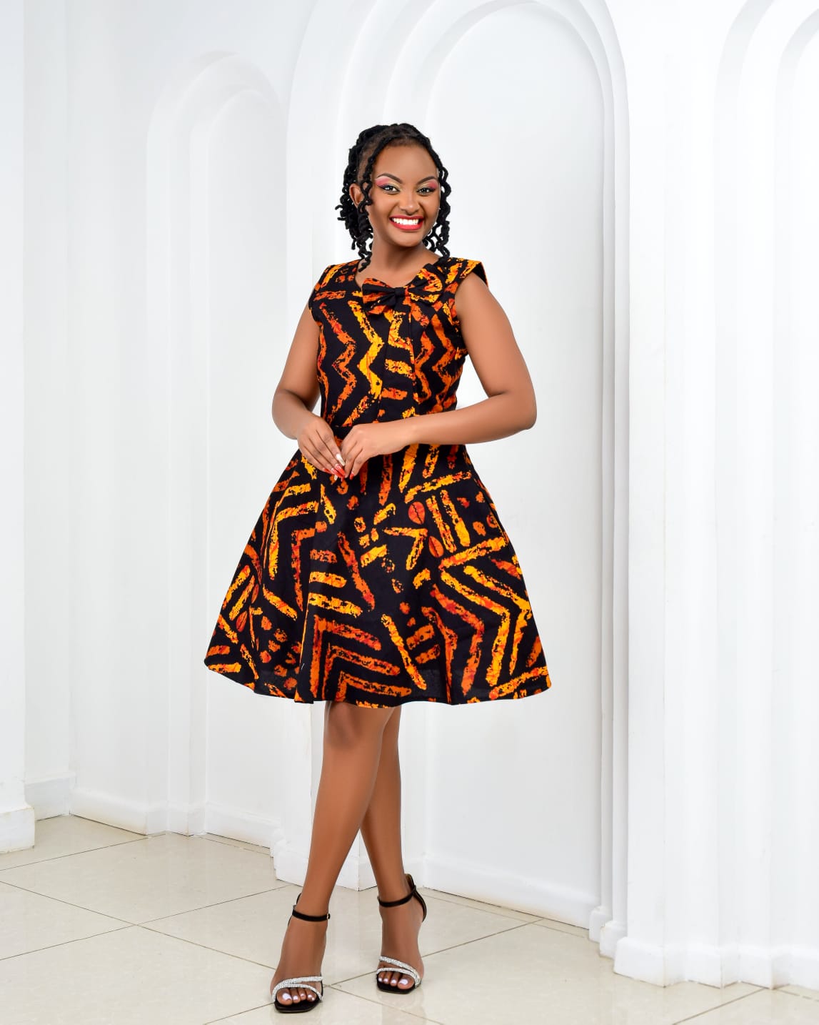 Ankara Skater Dresses (Sleeveless)