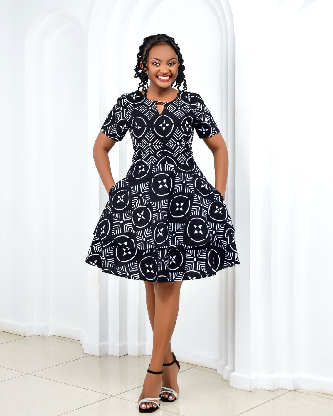 Ankara Skater Dresses (Half Sleeves)