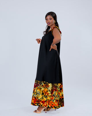 Maxi Dresses with a touch of Ankara