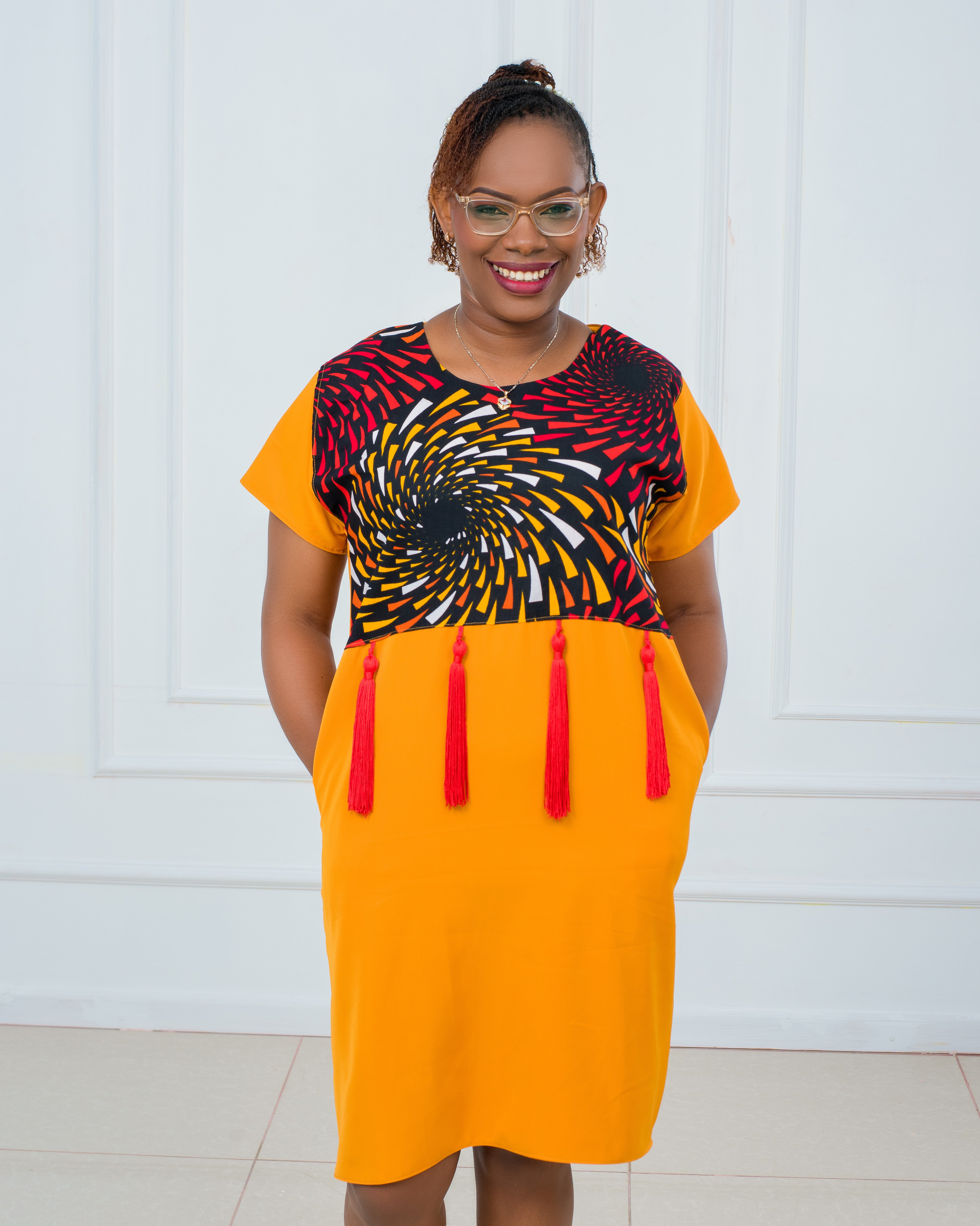 Shift Dresses with a touch of Ankara