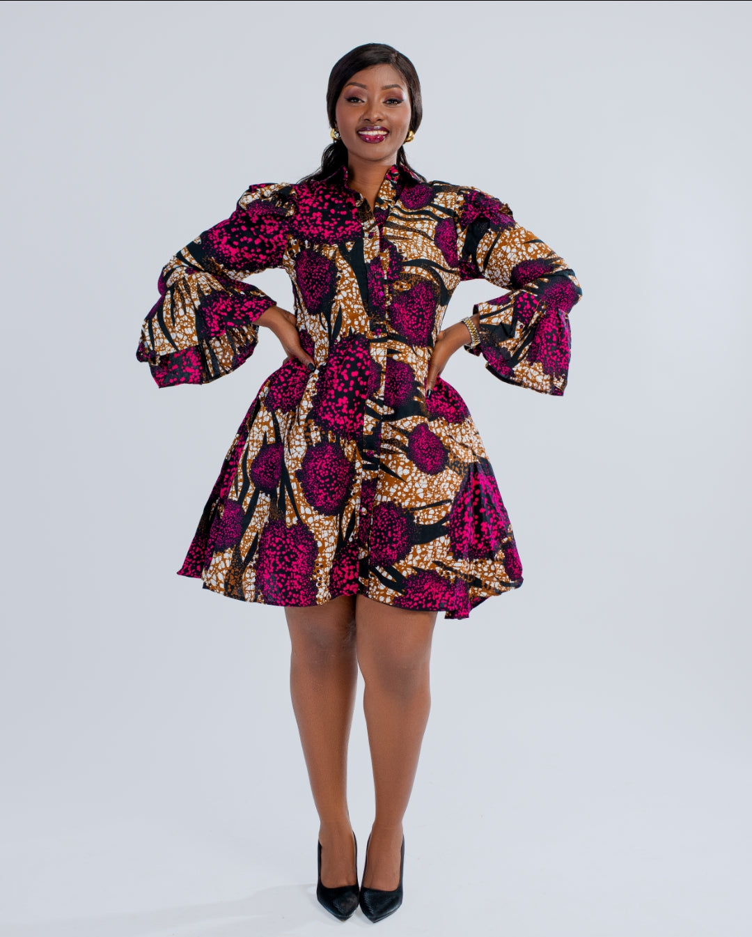 Ankara Shirt Dress