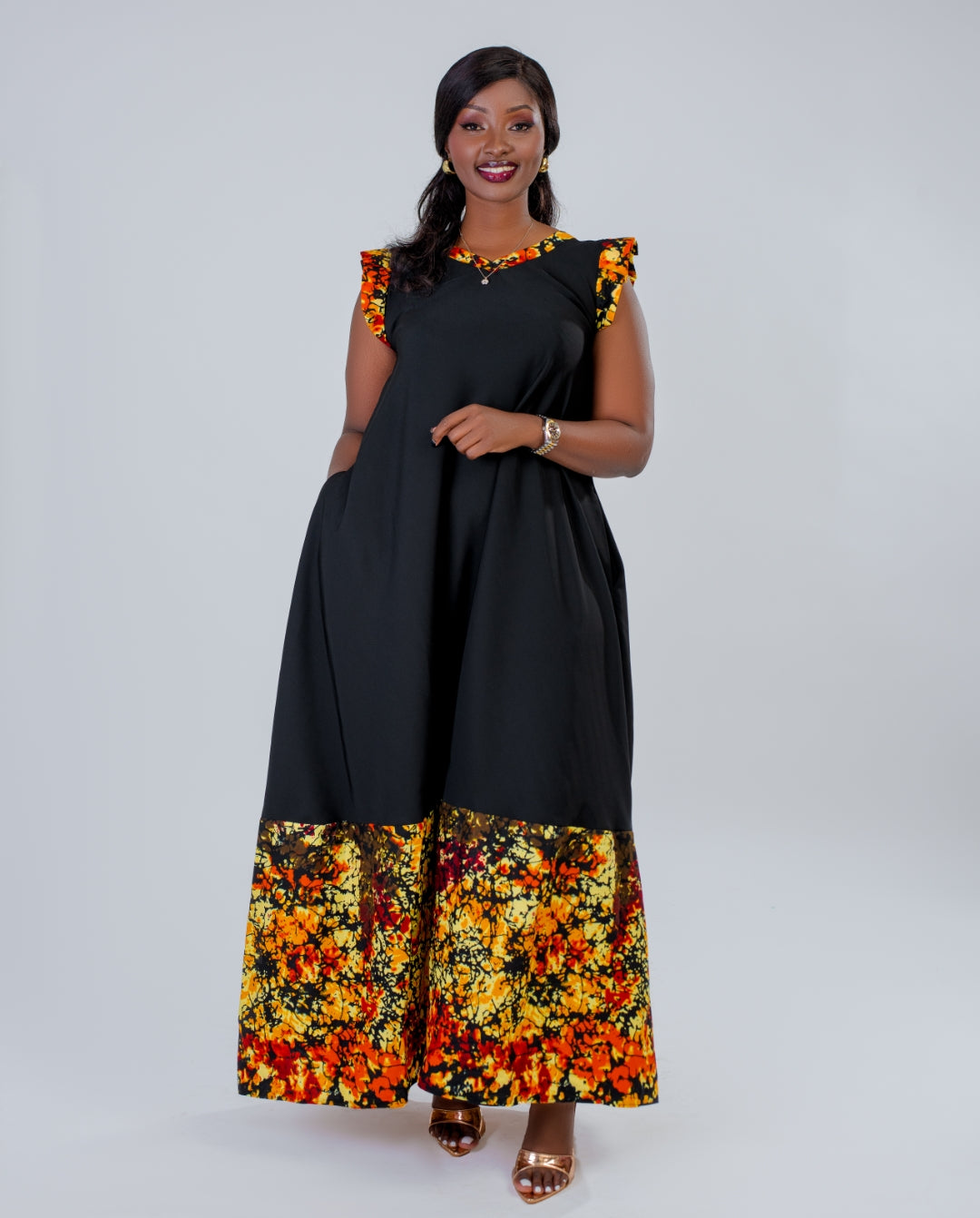 Maxi Dresses with a touch of Ankara