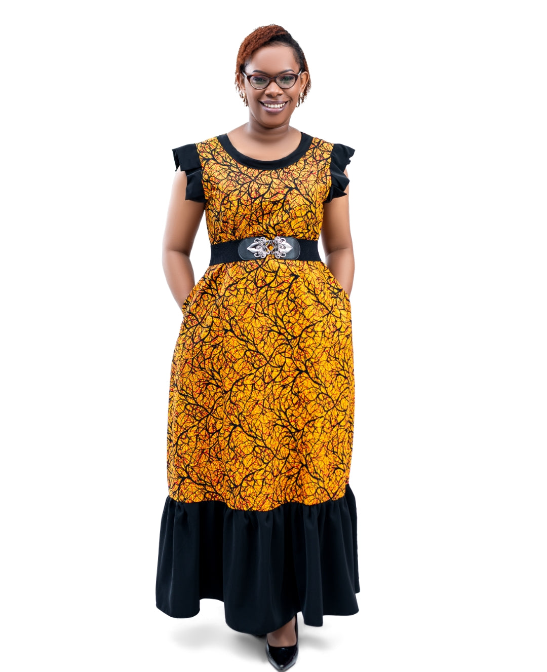 Ankara Maxi Dresses with a touch of Turkey Material