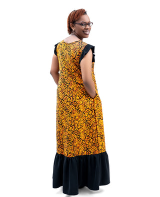 Ankara Maxi Dresses with a touch of Turkey Material