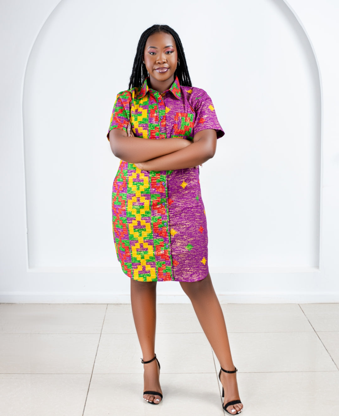 Ankara Shirt Dress (Mix & Match)