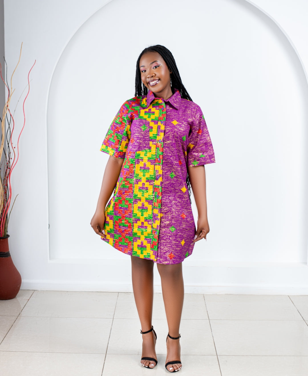 Ankara Shirt Dress (Mix & Match)