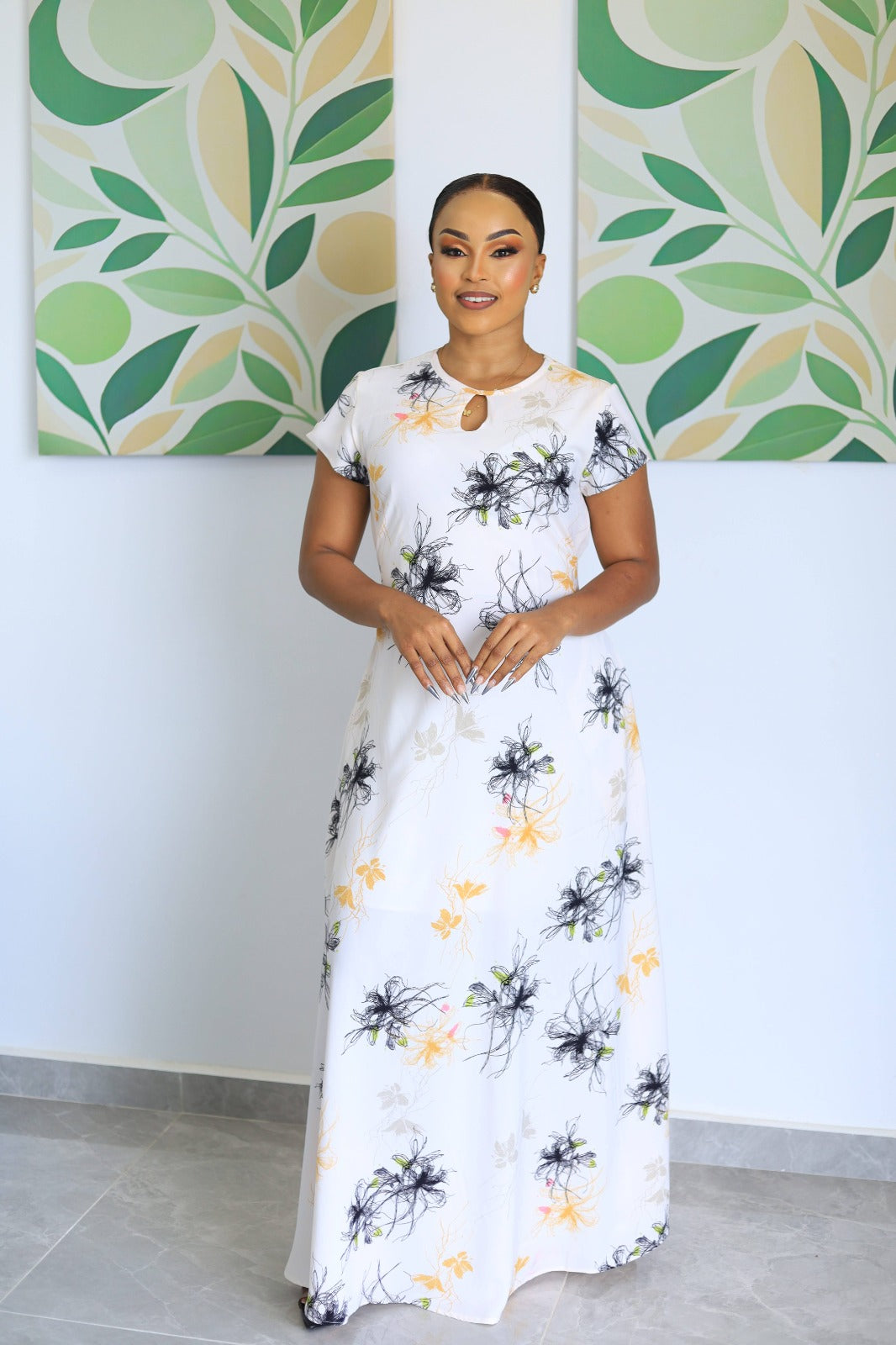 Floral Print Maxi Dress