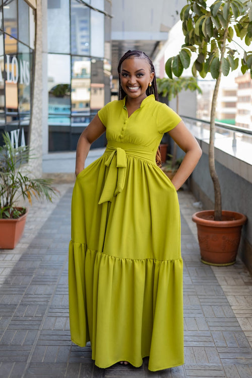 Lime Green Cotton Maxis