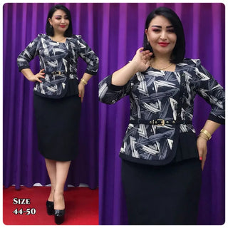 Opal skirt suit(black)