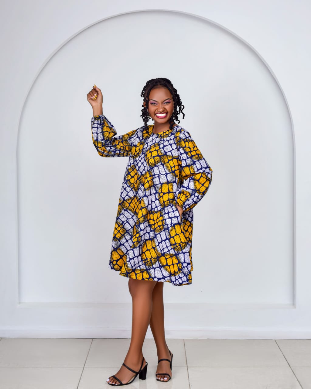 Ankara Shift Dresses (Sleeved)