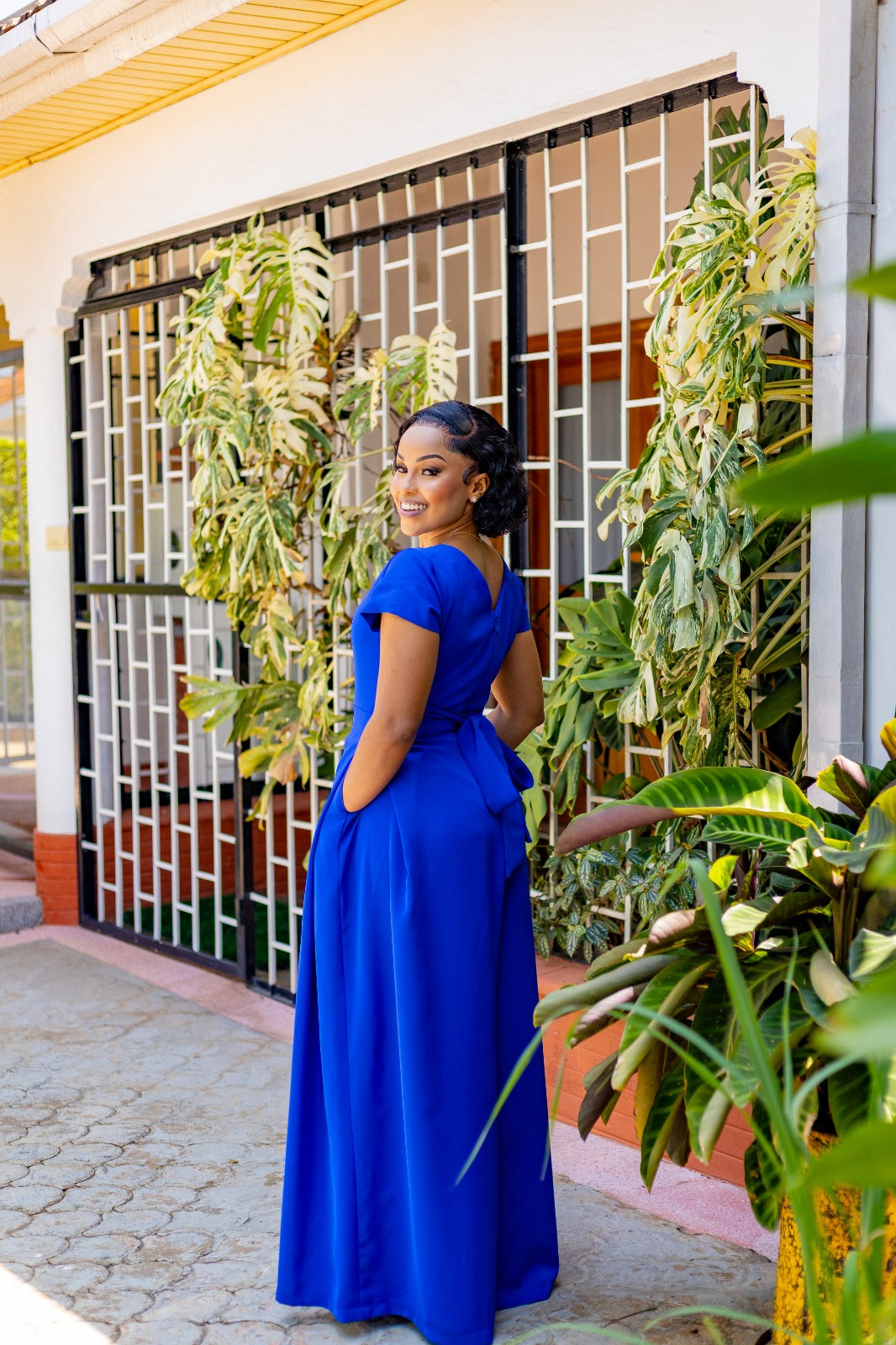 Royal Blue  V-Neck Jumpsuit