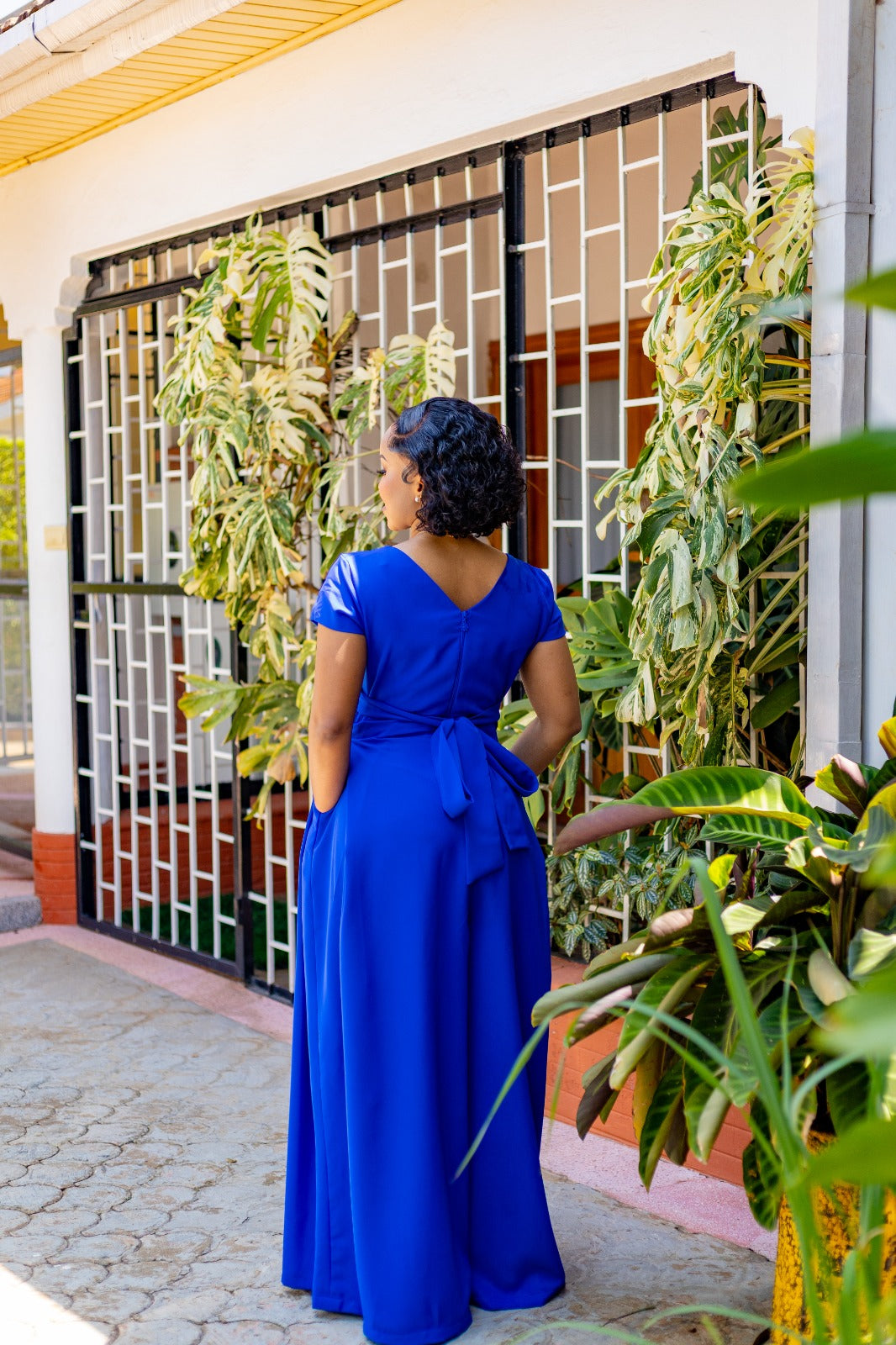 Royal Blue  V-Neck Jumpsuit