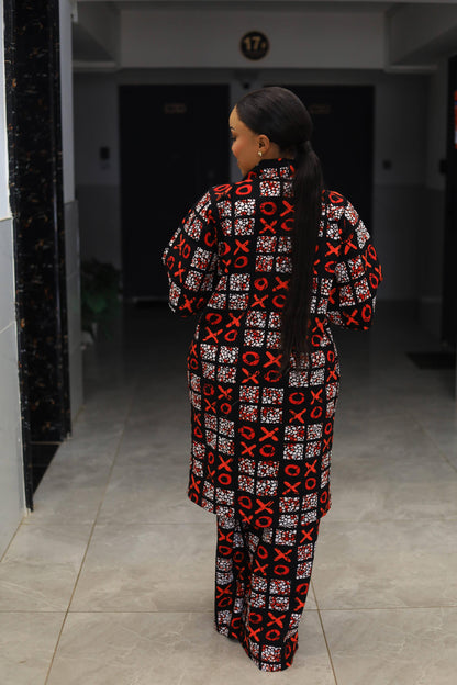 African Elegance Ankara 2PC Set.(Red)