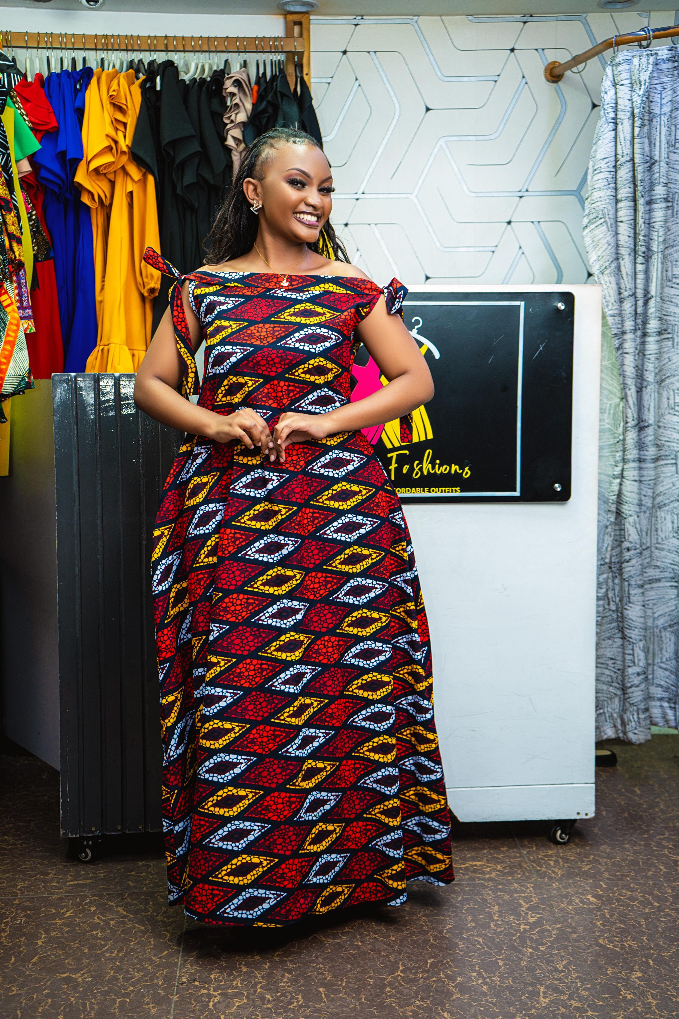 Ankara Maxi Dresses (off-shoulder)