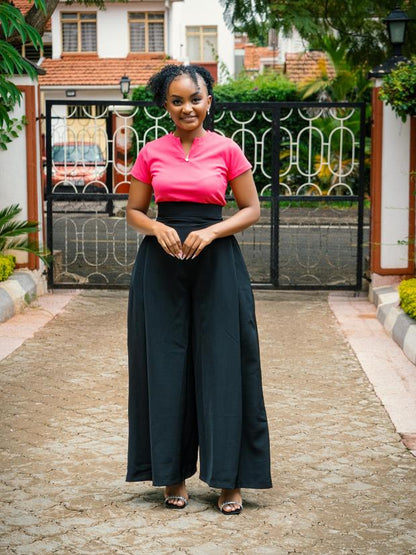 The Scarlet Wide Palazzos (Black)