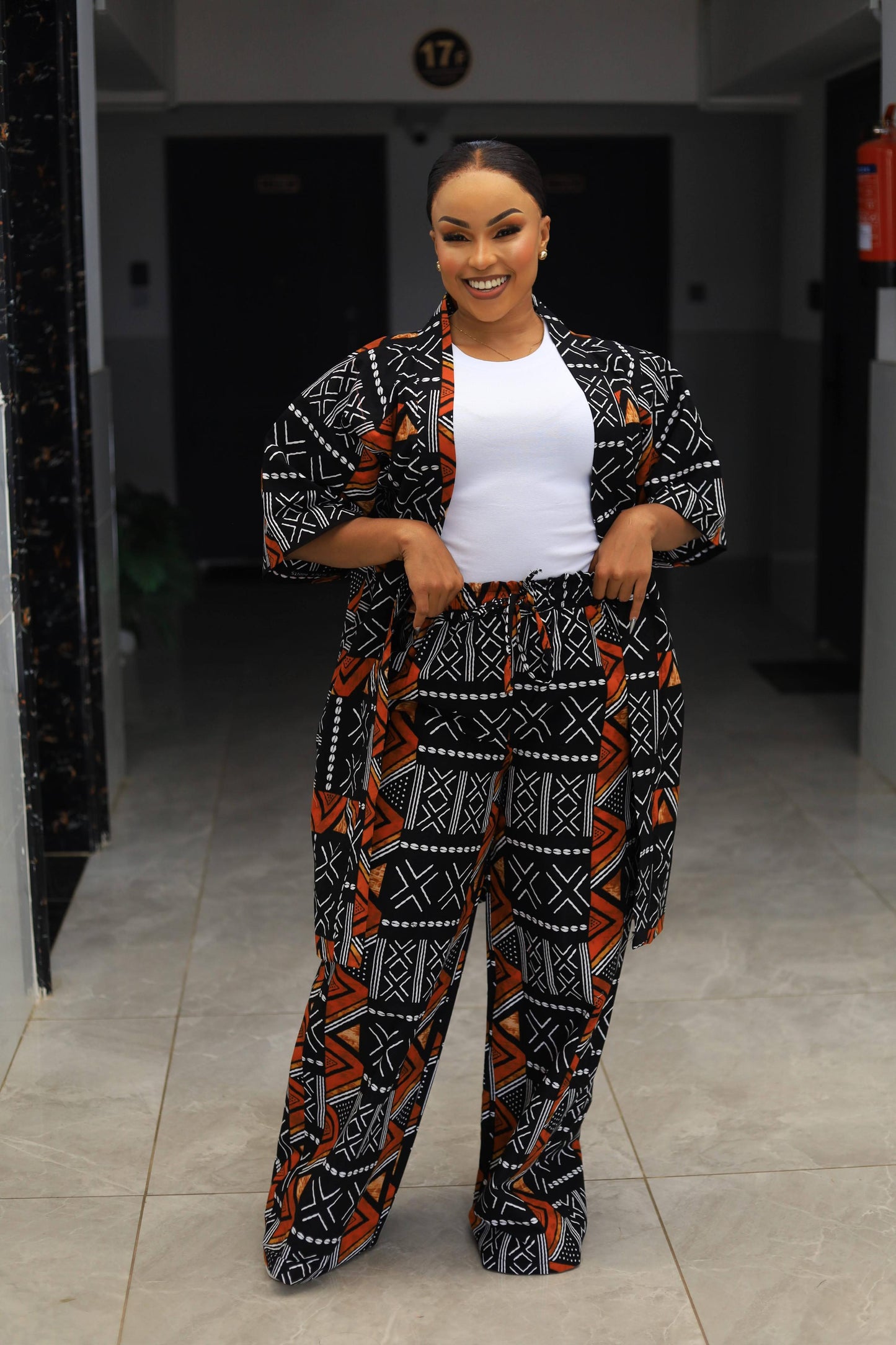 African Elegance Ankara 2PC Set.(Burnt Orange)