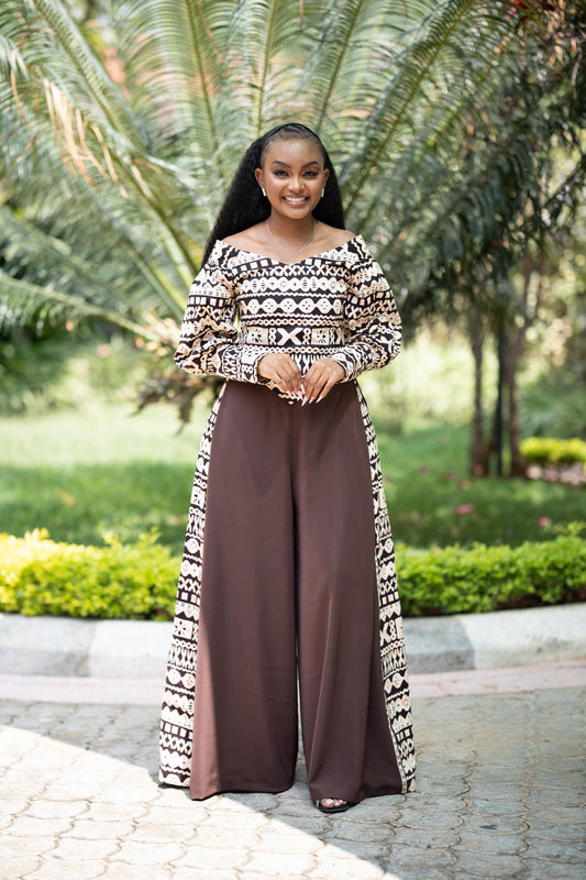 The Amara Off-Shoulder Top & Palazzo Set