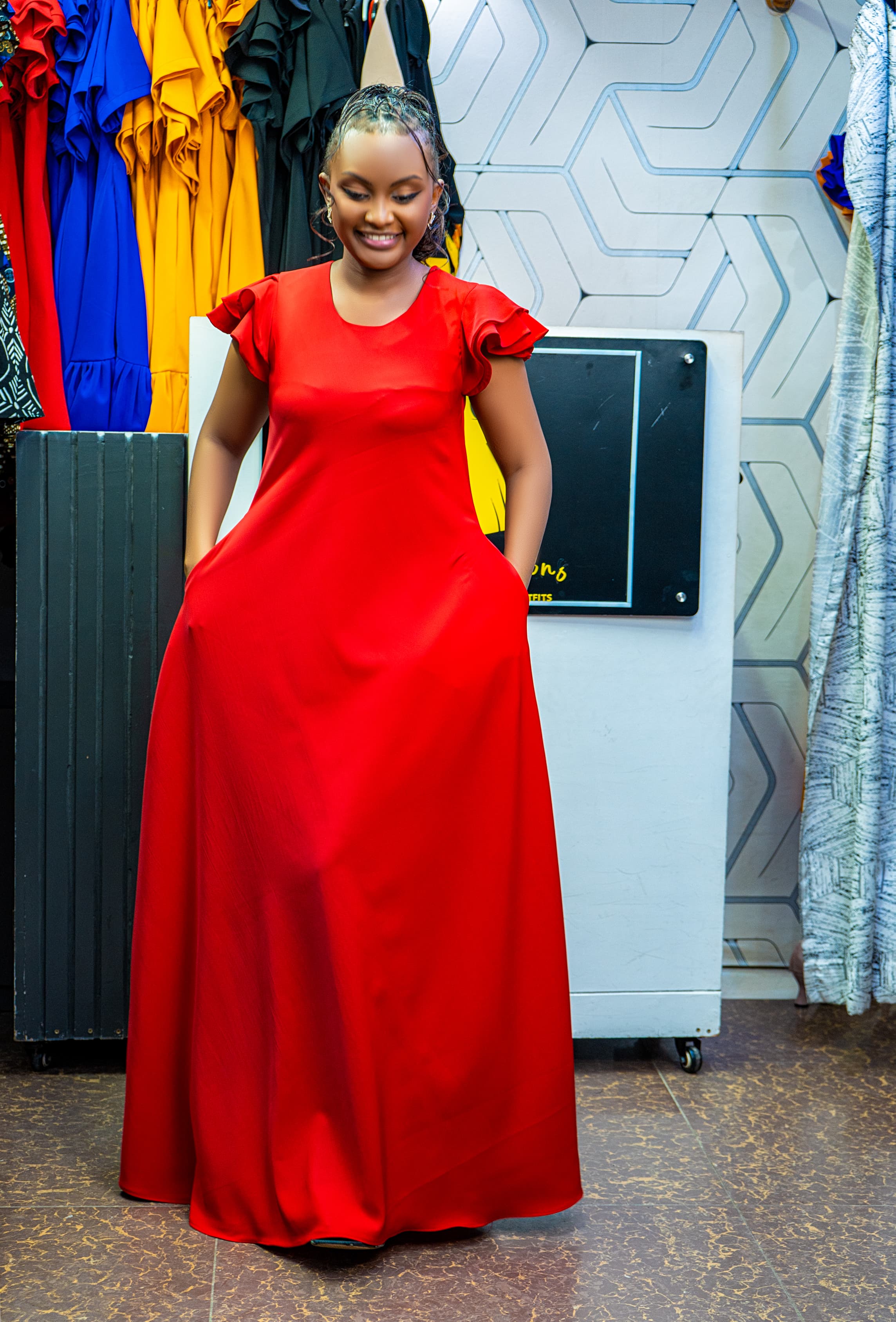 Plain Shift Maxis (Red)