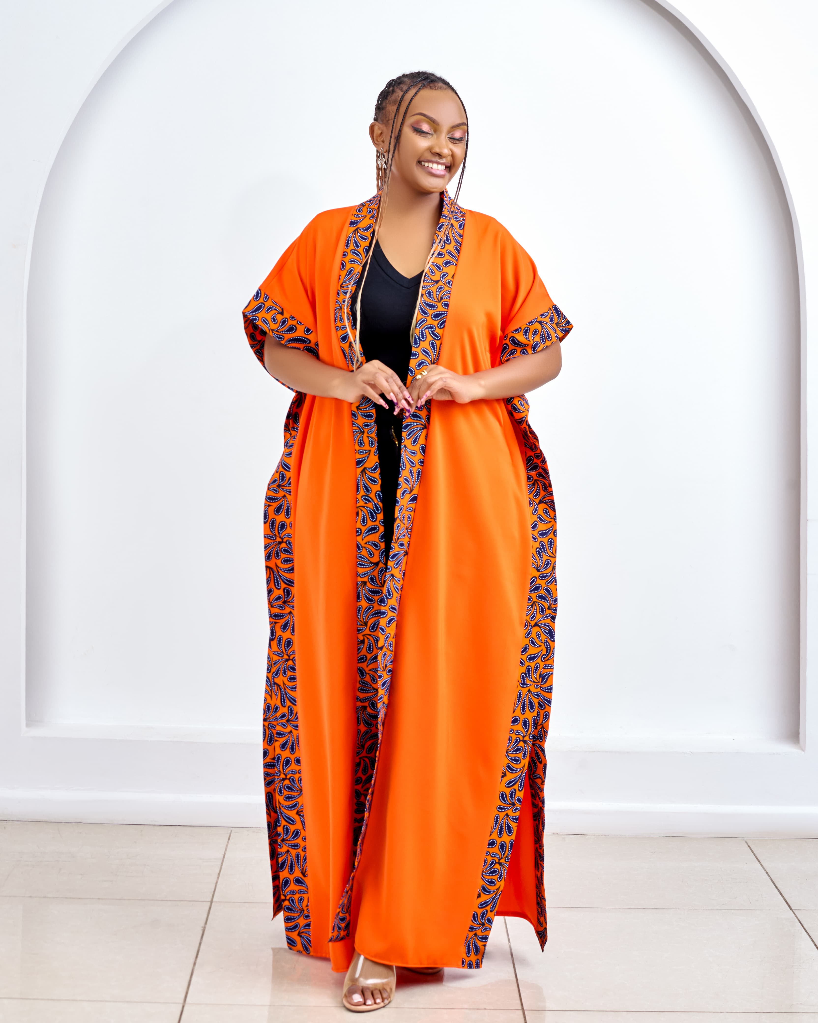 Kimono (Turkey Fabric)with a touch of Ankara.