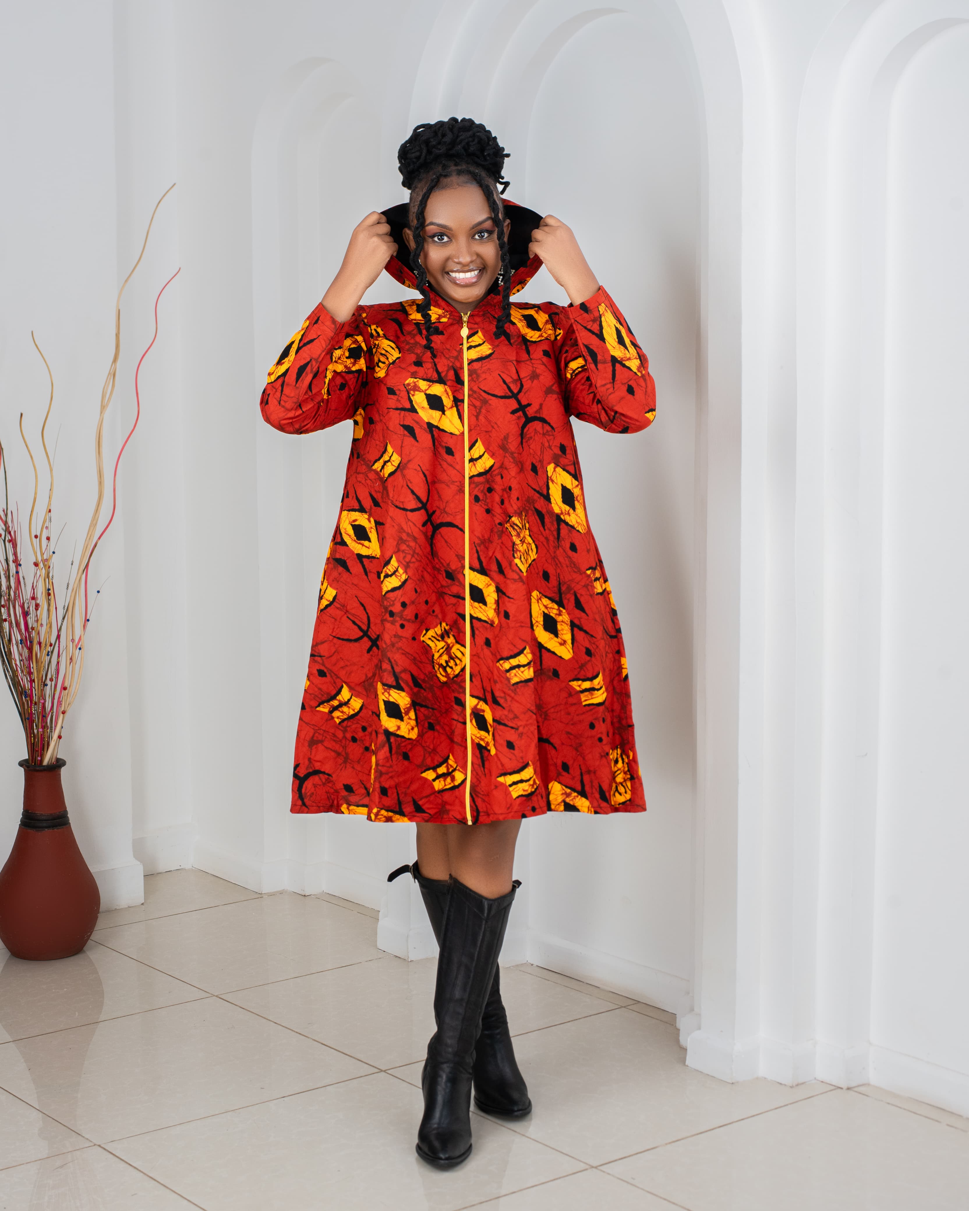 Ankara Mansa Hooded Dresses
