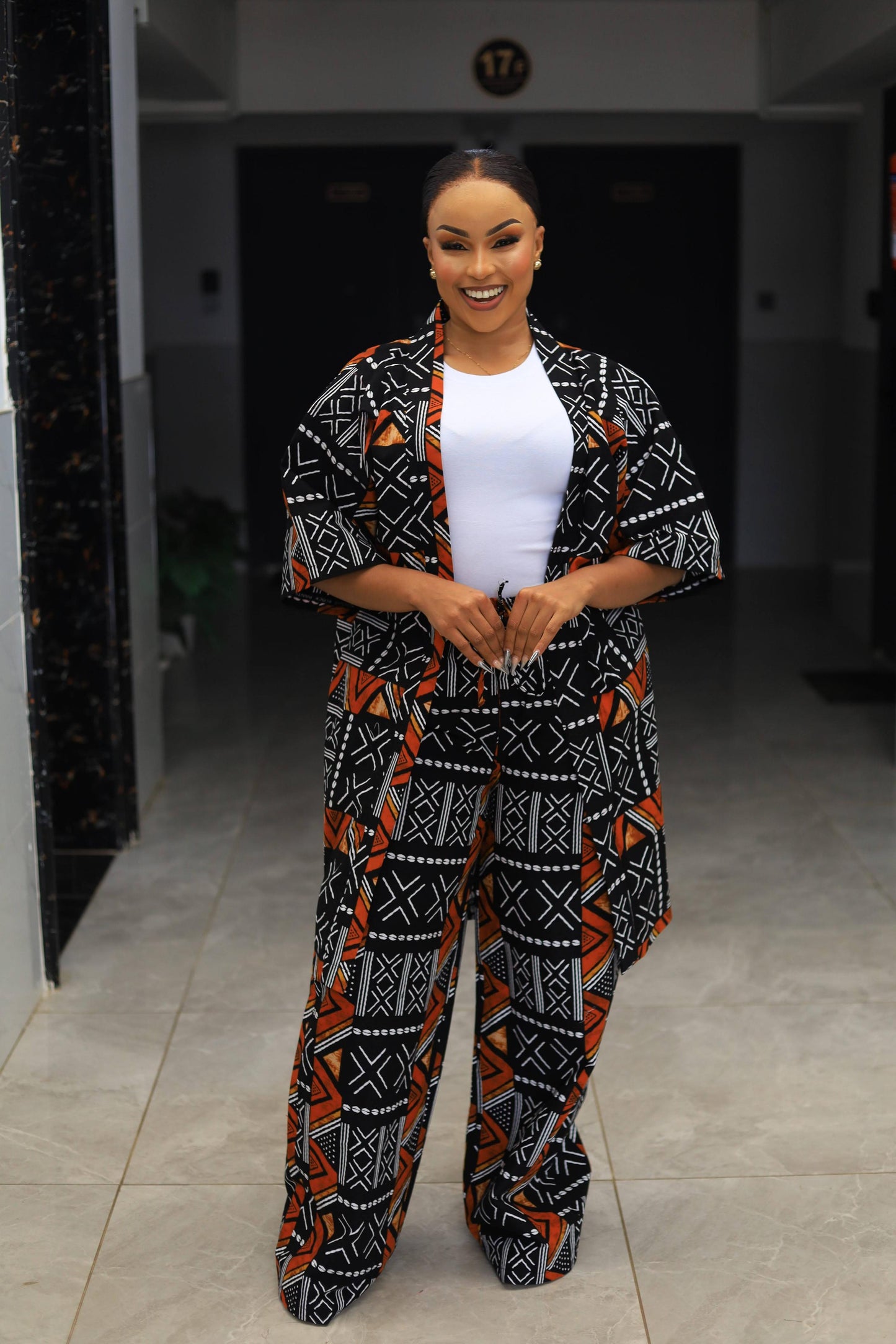 African Elegance Ankara 2PC Set.(Burnt Orange)