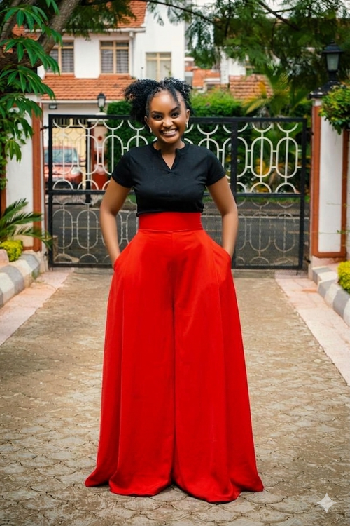 The Scarlet Wide Palazzos (Red)