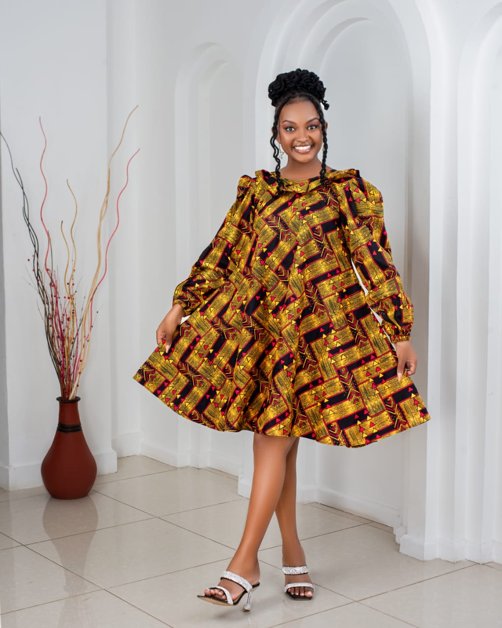 Ankara Shift Dresses (Long Sleeved)