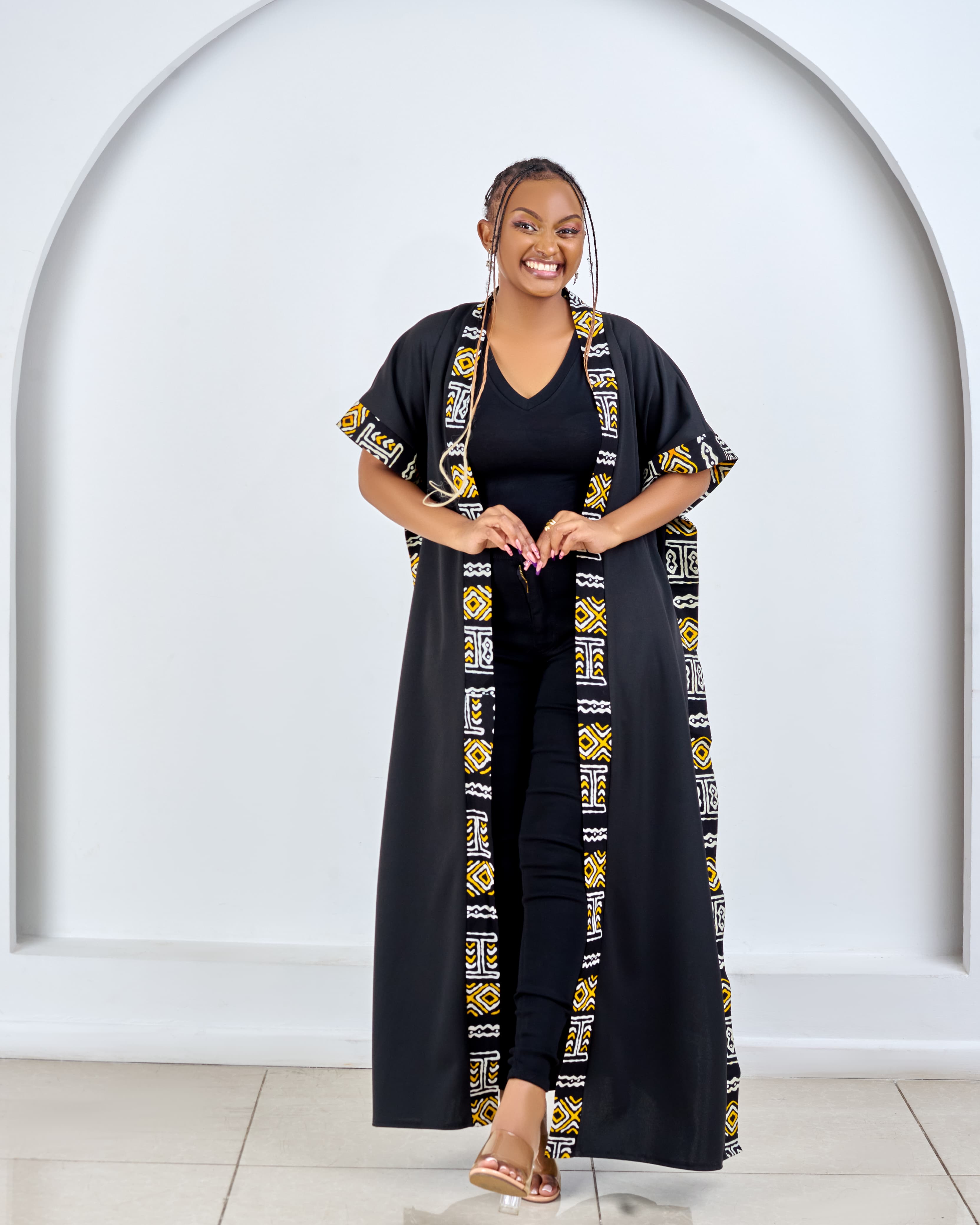 Kimono (Turkey Fabric)with a touch of Ankara.