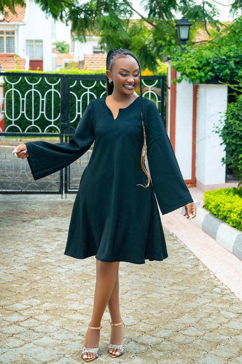 Black Shift Dresses (Long Sleeved)