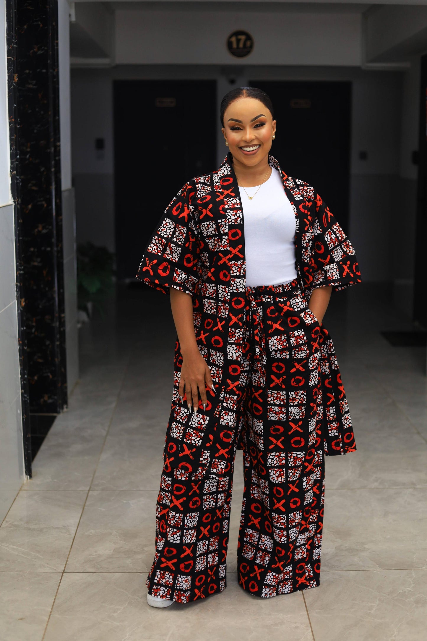 African Elegance Ankara 2PC Set.(Red)