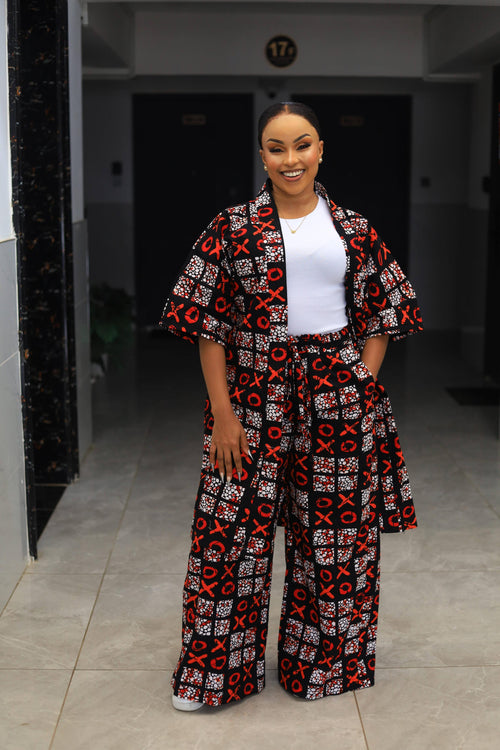 African Elegance Ankara 2PC Set.(Red)