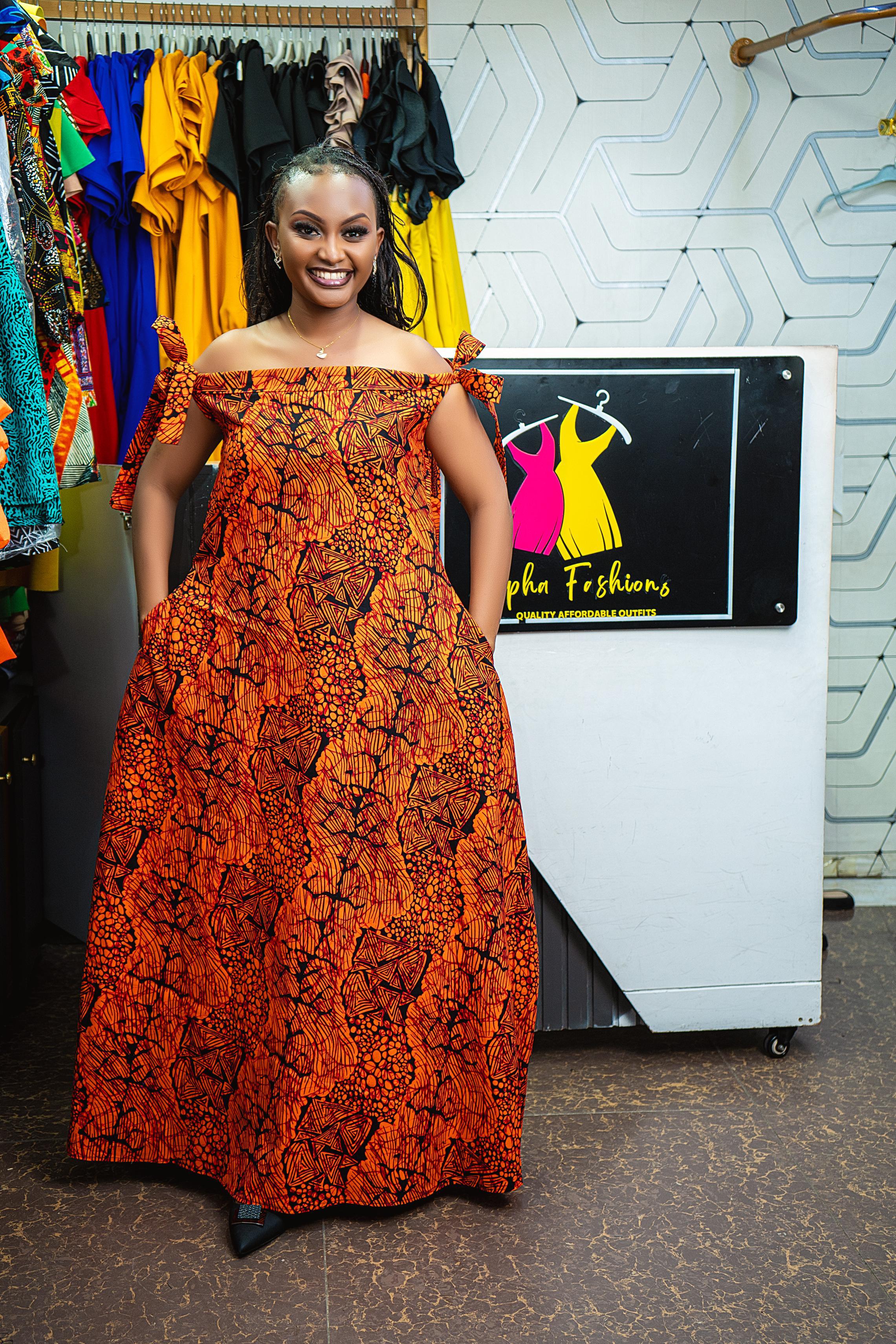 Ankara Maxi Dresses (off-shoulder)