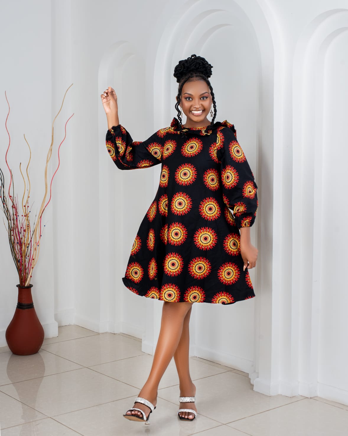 Ankara Shift Dresses (Long Sleeved)