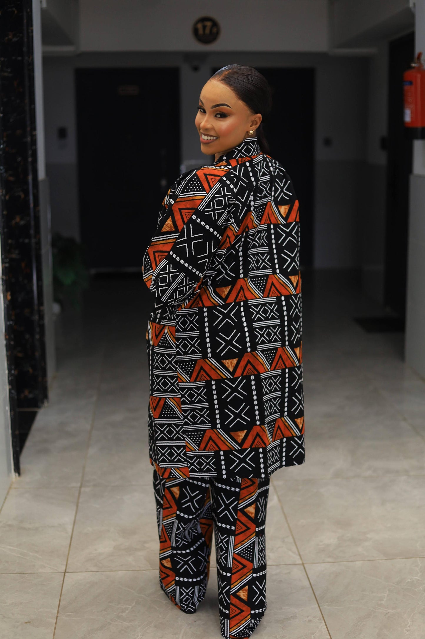 African Elegance Ankara 2PC Set.(Burnt Orange)