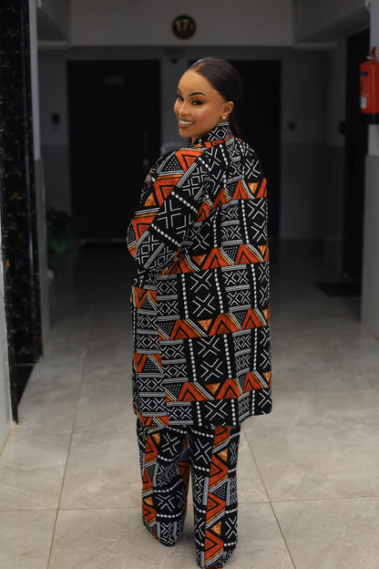 African Elegance Ankara 2PC Set.(Burnt Orange)