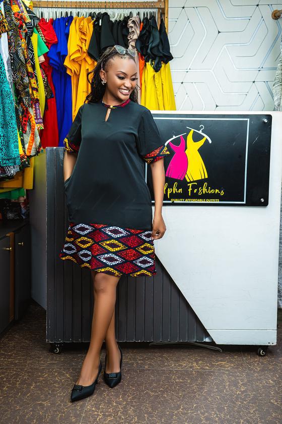 Shift Dresses with a touch of Ankara