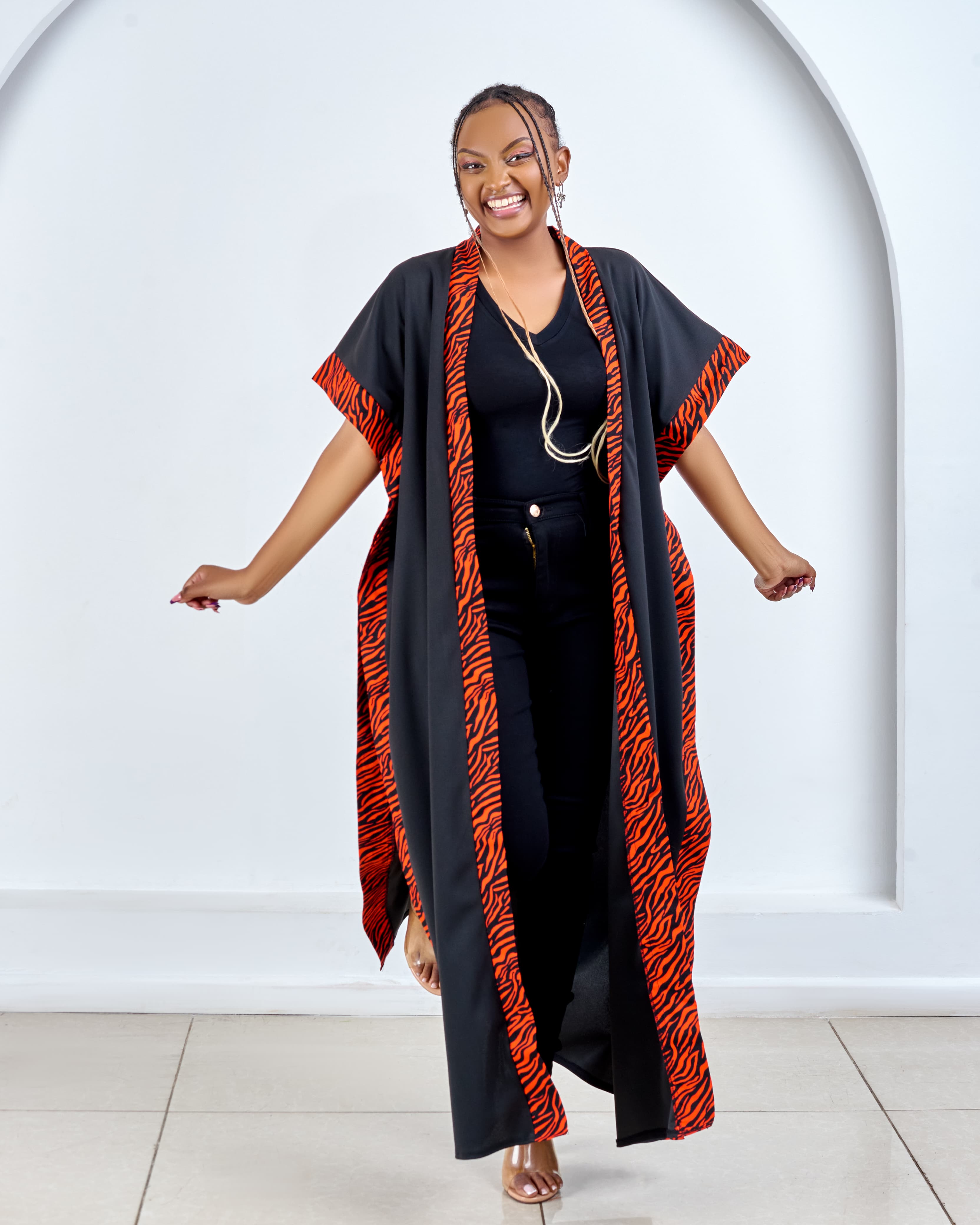 Kimono (Turkey Fabric)with a touch of Ankara.