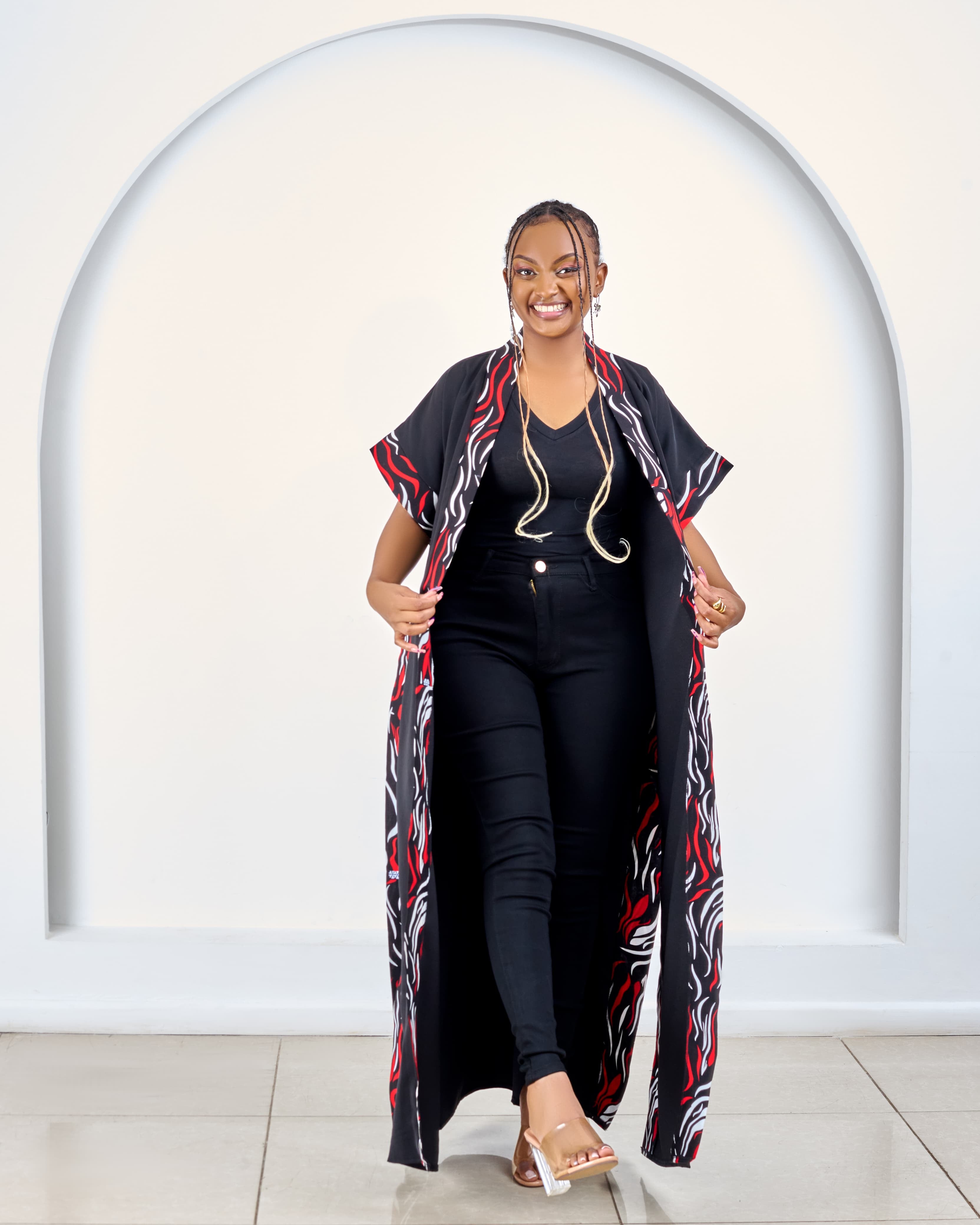 Kimono (Turkey Fabric)with a touch of Ankara.