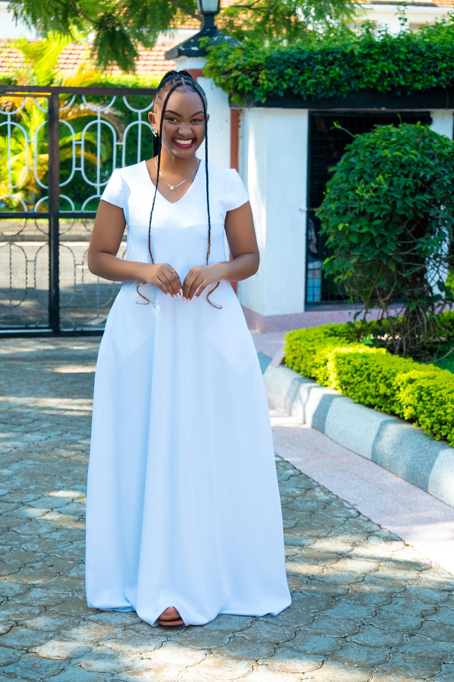 White Maxi Dresses (Cap Sleeves)