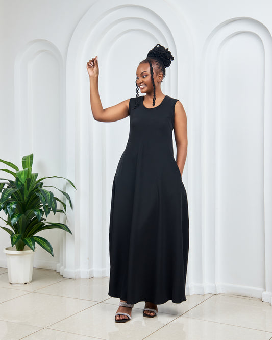 Black Maxi Dresses (Sleeveless)