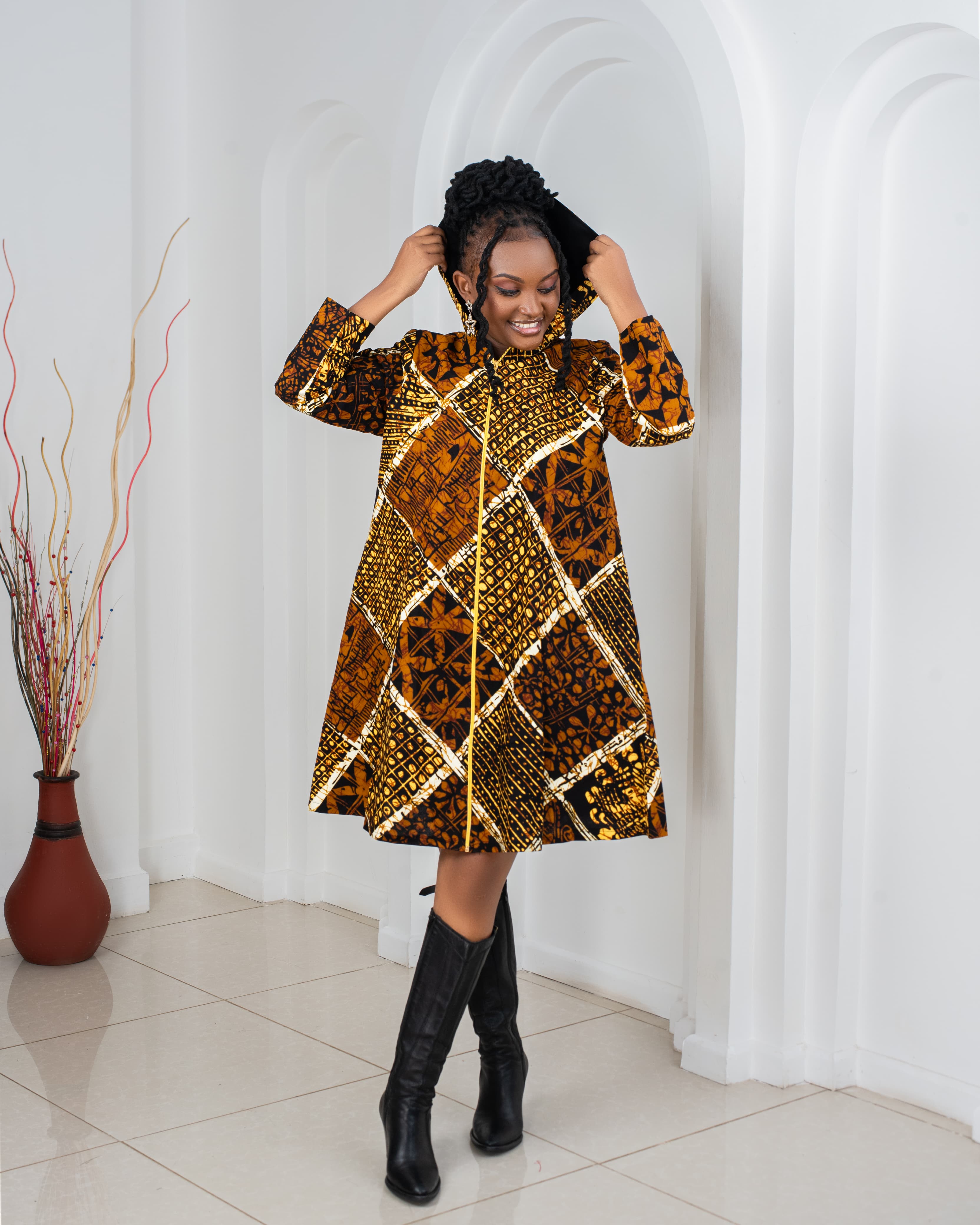 Ankara Mansa Hooded Dresses